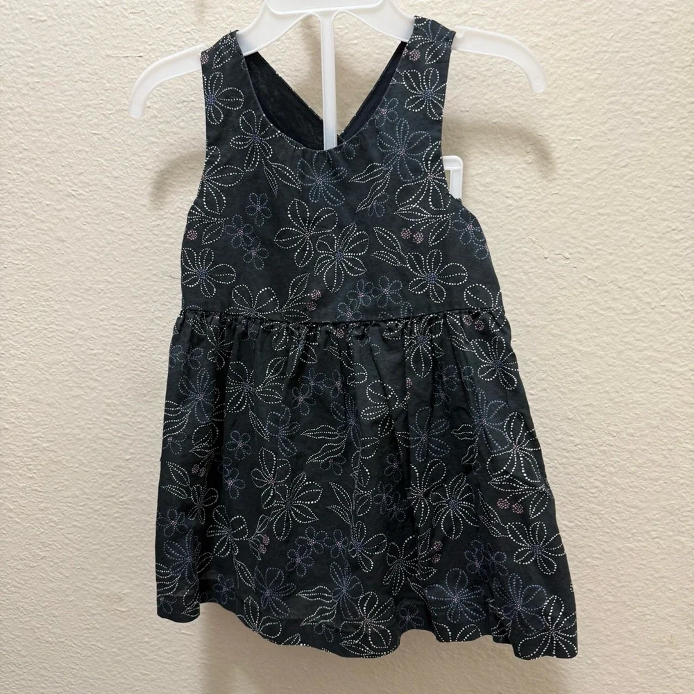 Toddler Girl Carter's 2-Piece Floral Tank & Short Set-4/4A black print NWOT